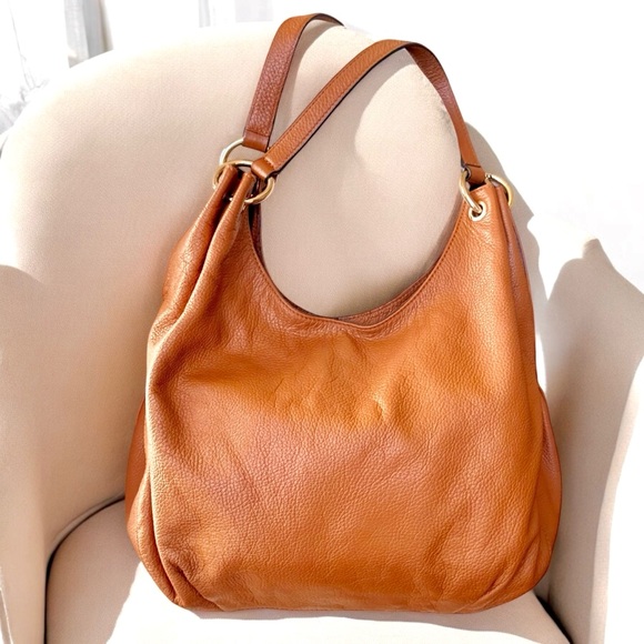 Michael Kors slouchy Fulton style shoulder bag in caramel brown - Picture 4 of 16